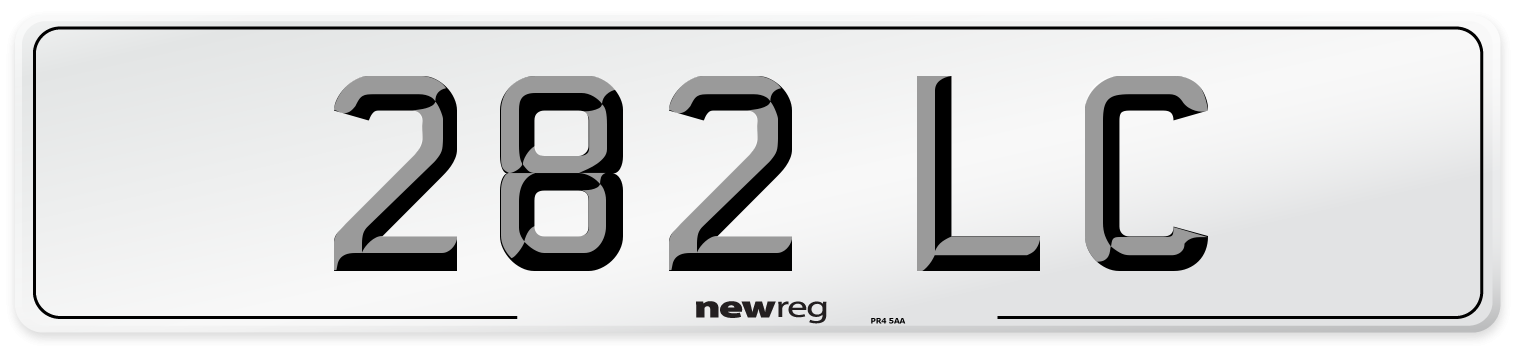 282 LC Front Number Plate