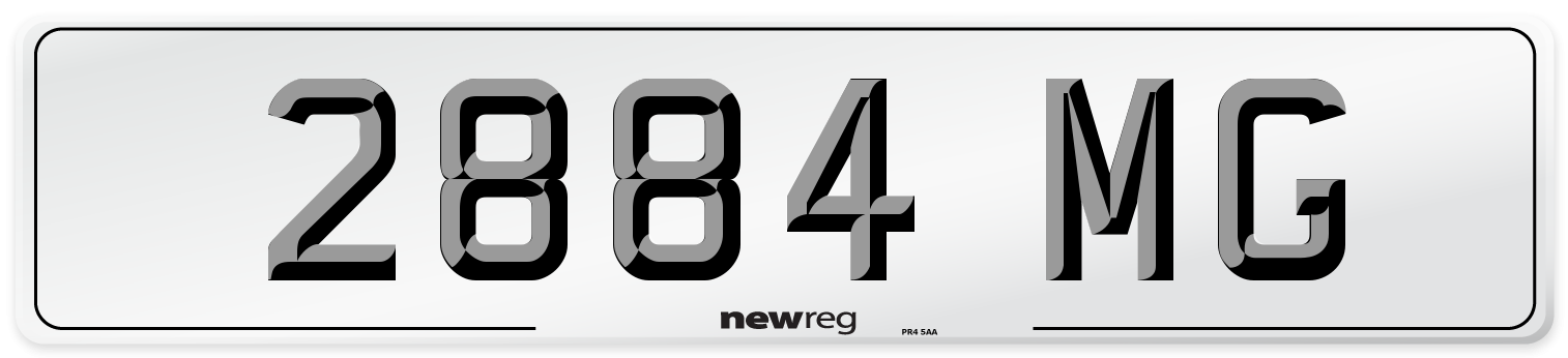 2884 MG Front Number Plate
