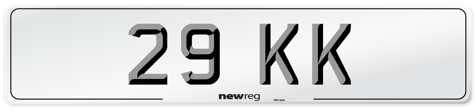 29 KK Front Number Plate