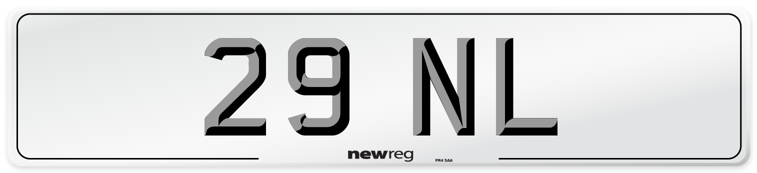 29 NL Front Number Plate