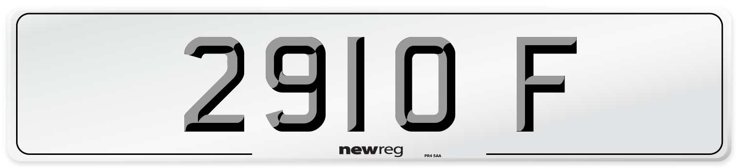 2910 F Front Number Plate