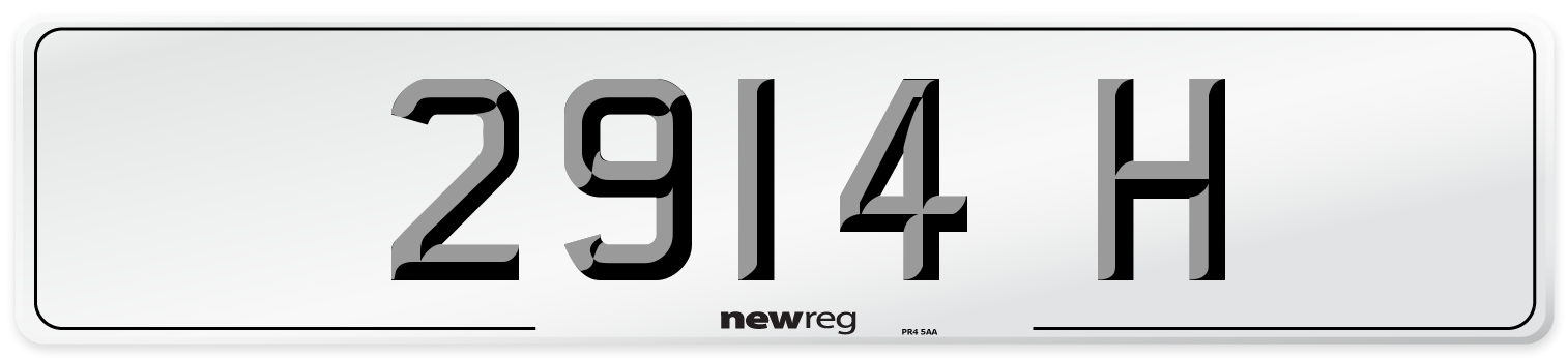 2914 H Front Number Plate