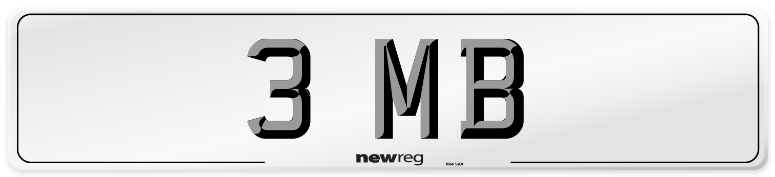 3 MB Front Number Plate