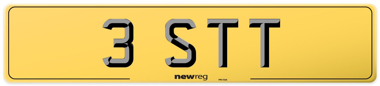3 STT Rear Number Plate
