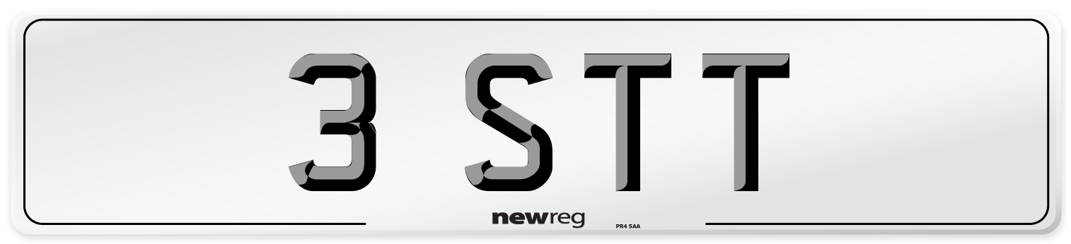 3 STT Front Number Plate