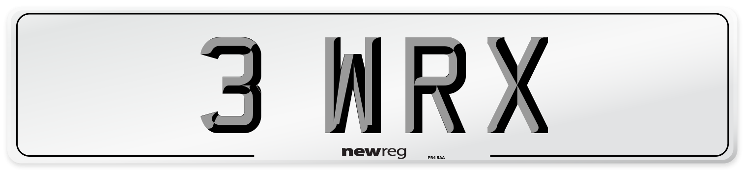 3 WRX Front Number Plate
