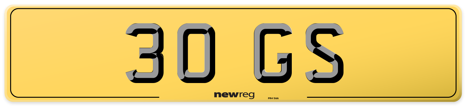 30 GS Rear Number Plate
