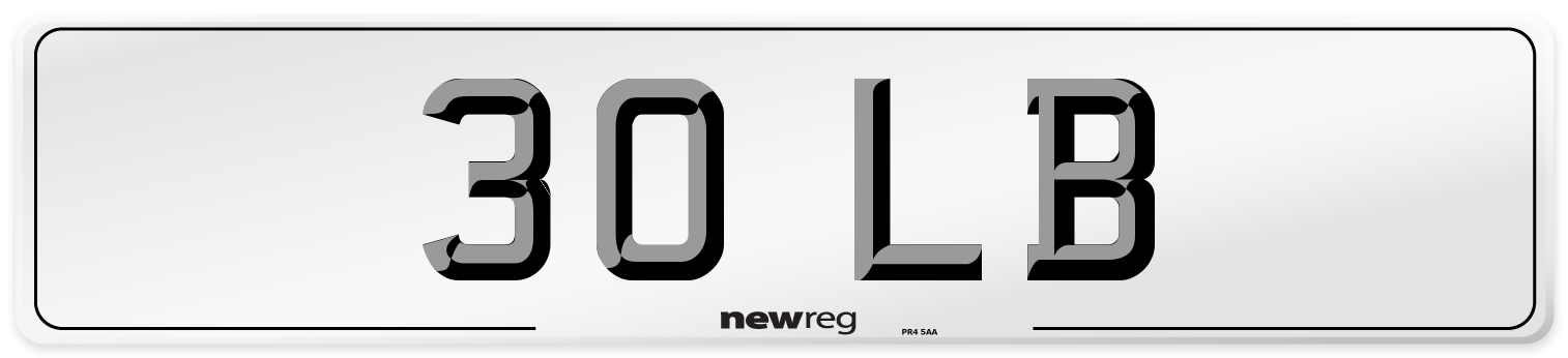 30 LB Front Number Plate