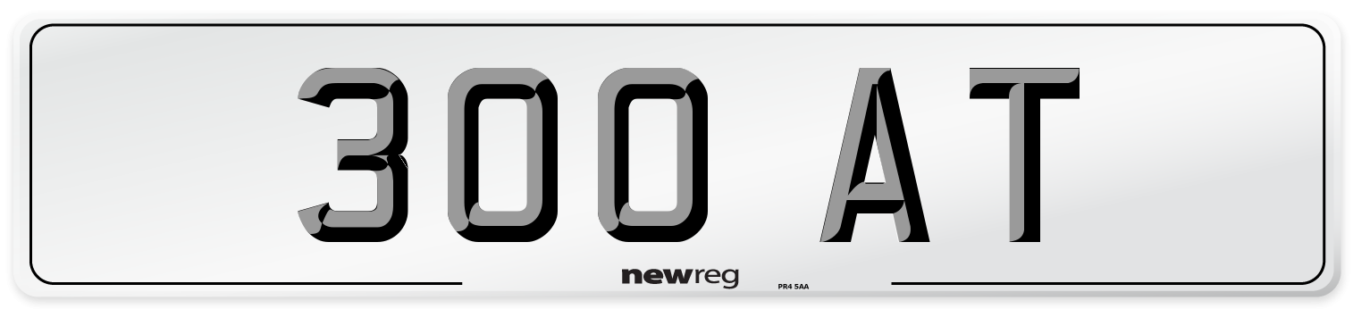 300 AT Front Number Plate