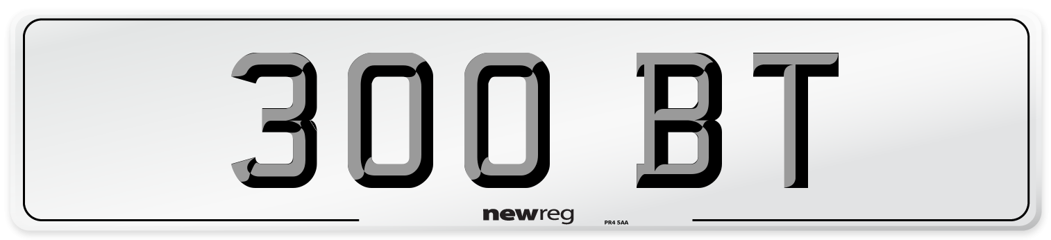 300 BT Front Number Plate