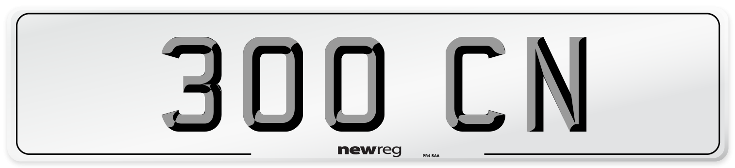 300 CN Front Number Plate