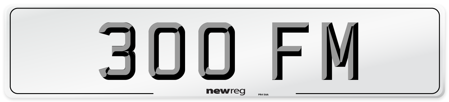 300 FM Front Number Plate
