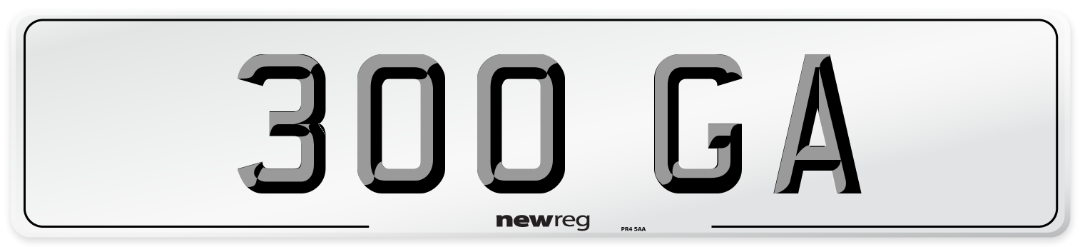 300 GA Front Number Plate