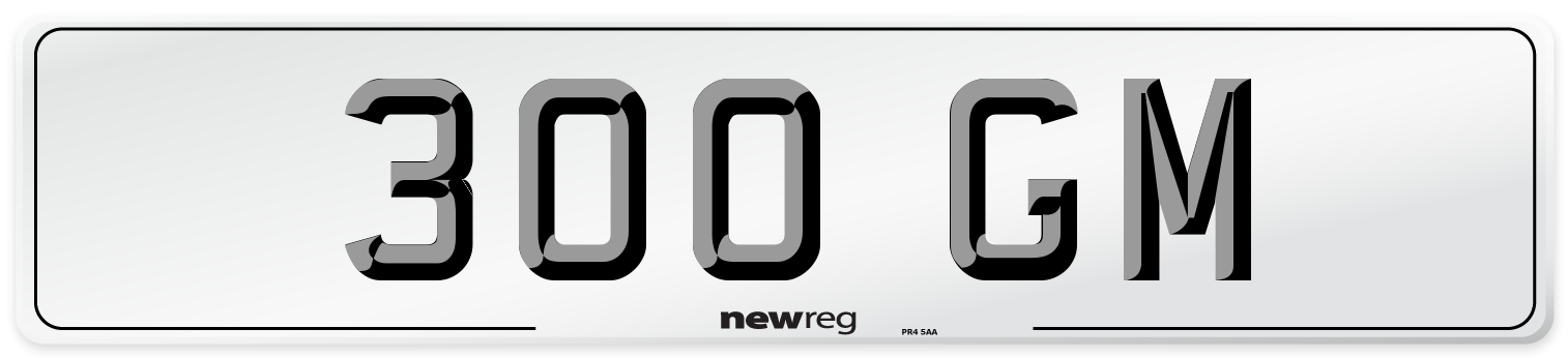 300 GM Front Number Plate