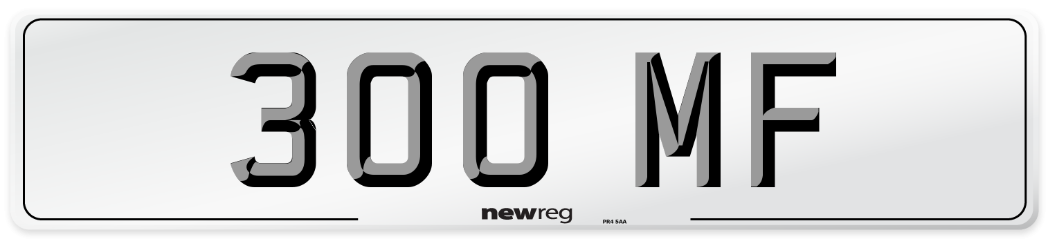 300 MF Front Number Plate