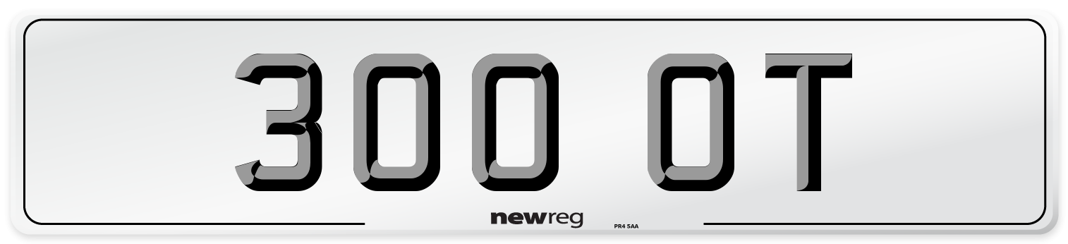 300 OT Front Number Plate