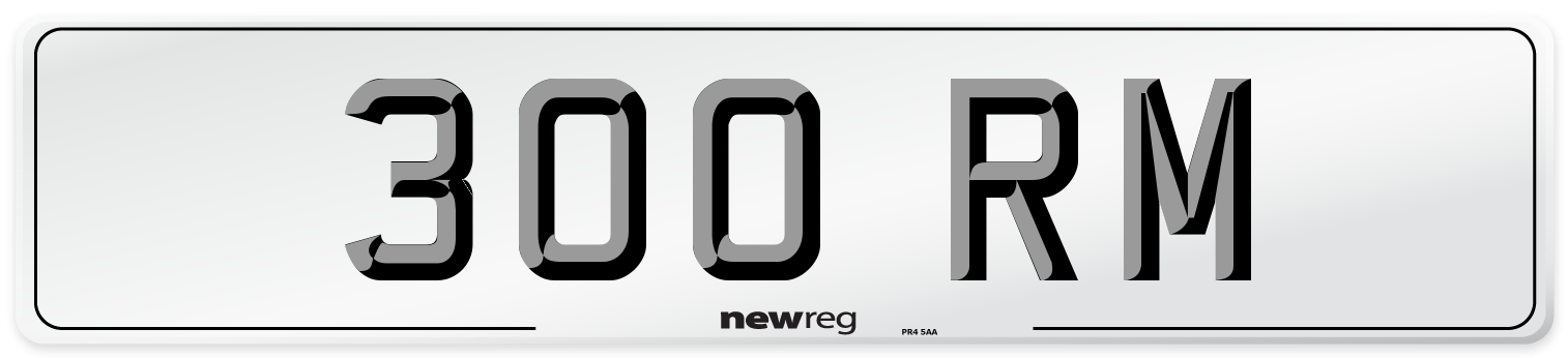 300 RM Front Number Plate