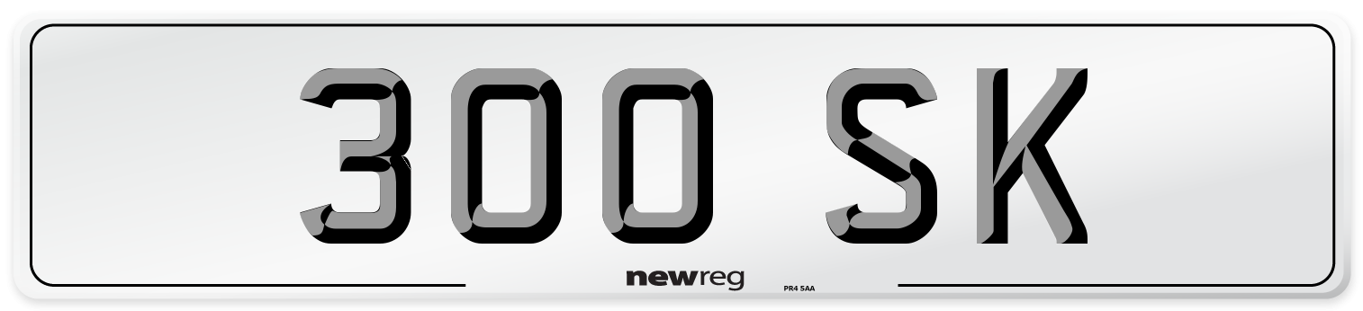 300 SK Front Number Plate
