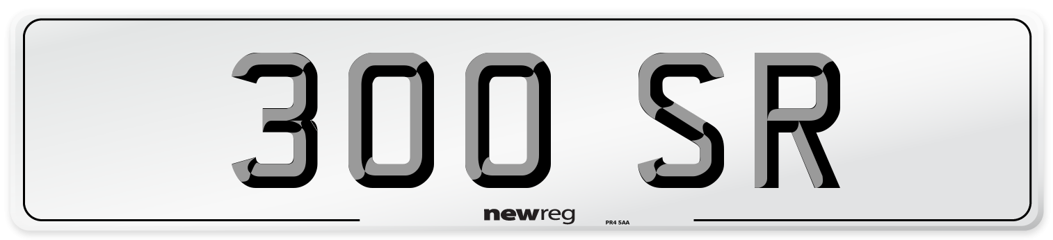 300 SR Front Number Plate