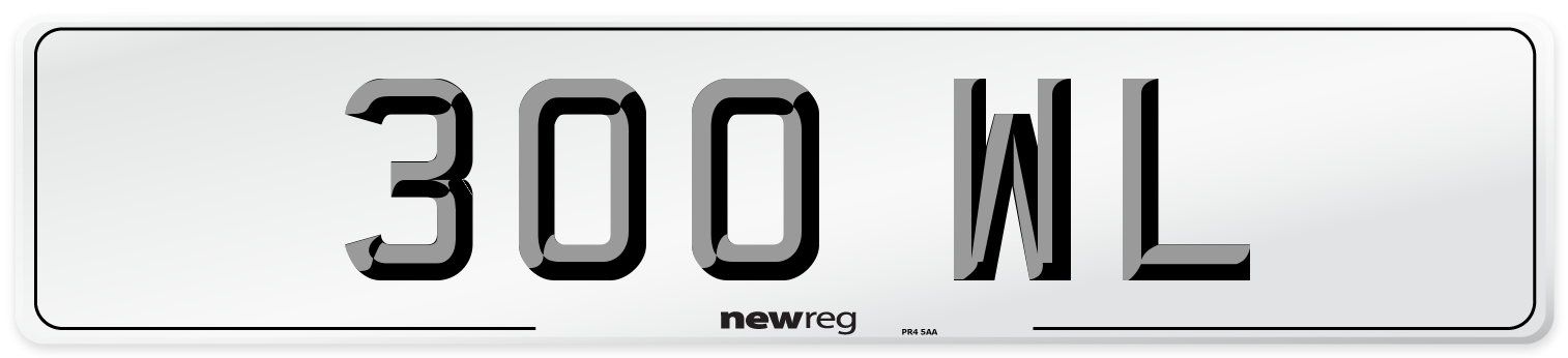 300 WL Front Number Plate