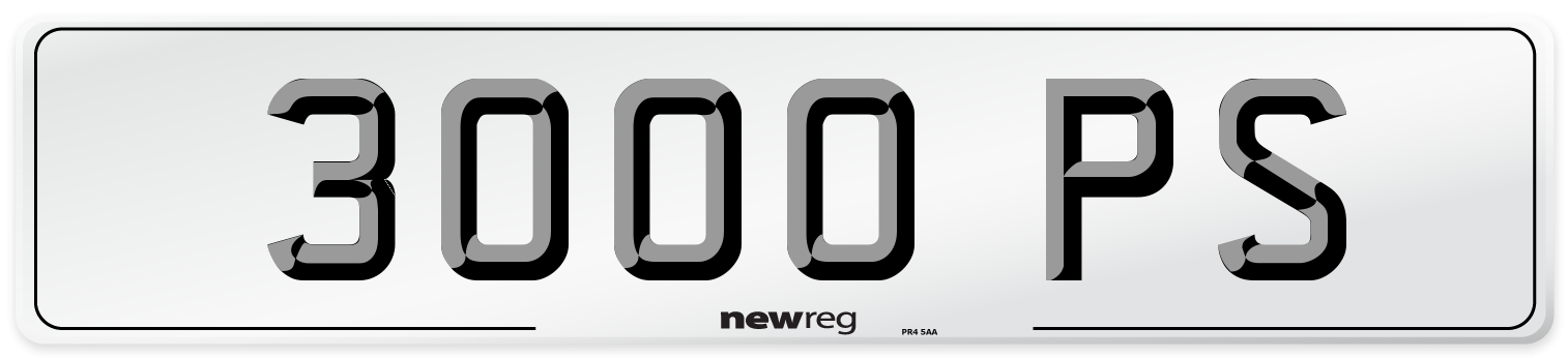 3000 PS Front Number Plate