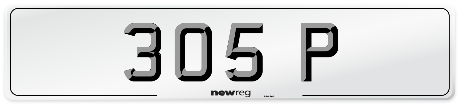 305 P Front Number Plate