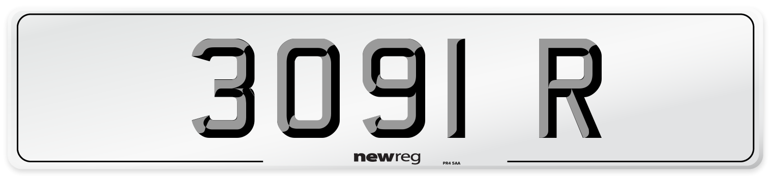 3091 R Front Number Plate