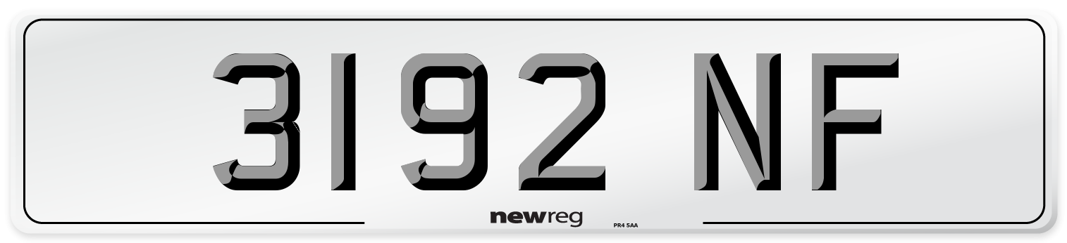 3192 NF Front Number Plate