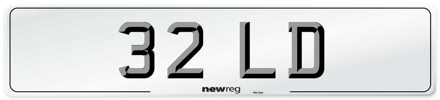 32 LD Front Number Plate
