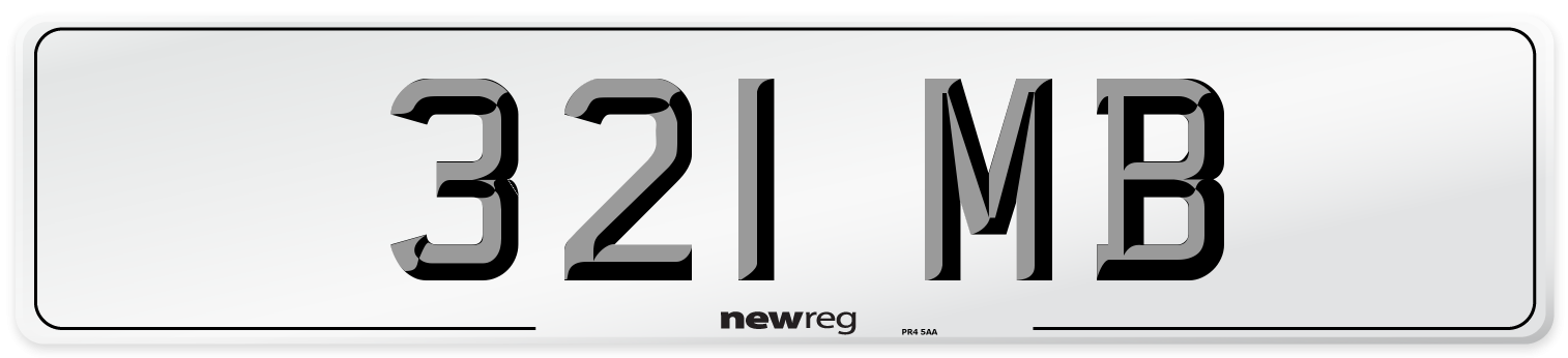 321 MB Front Number Plate
