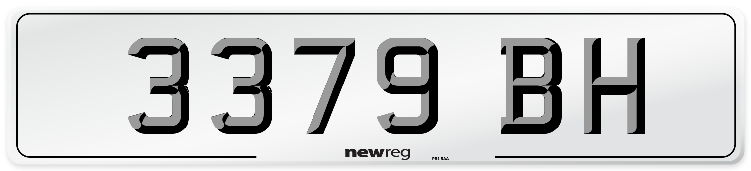 3379 BH Front Number Plate