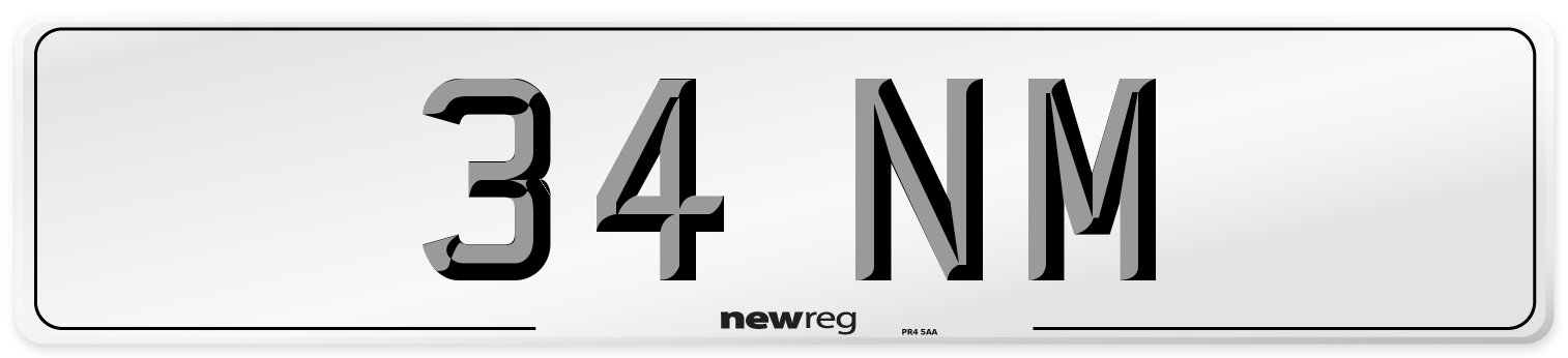 34 NM Front Number Plate