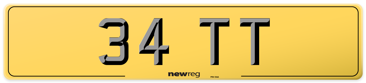34 TT Rear Number Plate