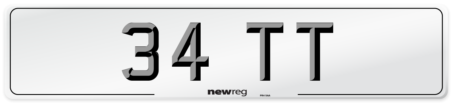 34 TT Front Number Plate