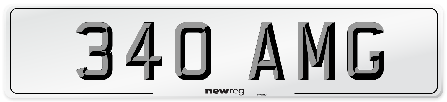 340 AMG Front Number Plate