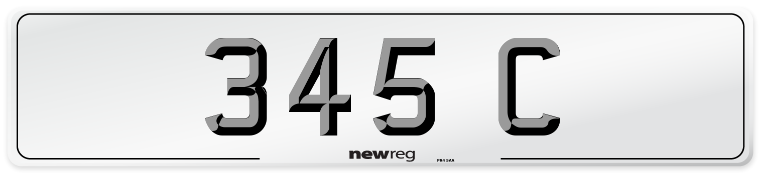 345 C Front Number Plate