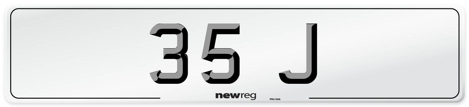 35 J Front Number Plate