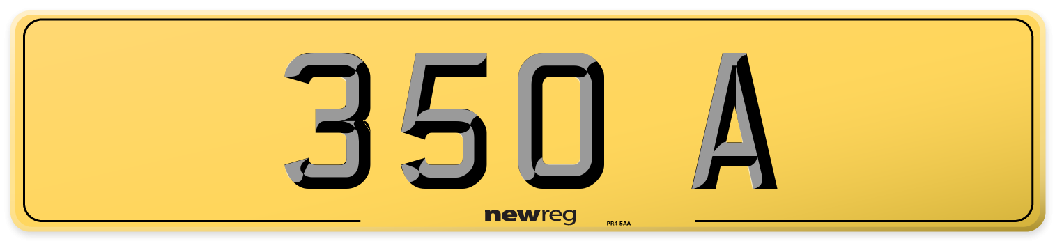 350 A Rear Number Plate