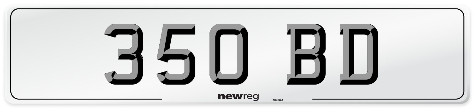 350 BD Front Number Plate