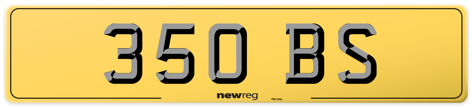 350 BS Rear Number Plate