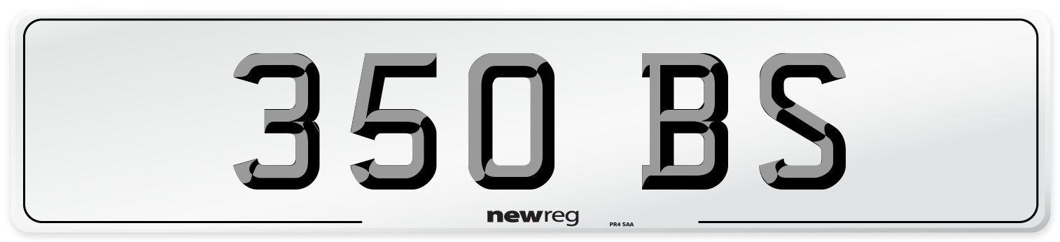 350 BS Front Number Plate