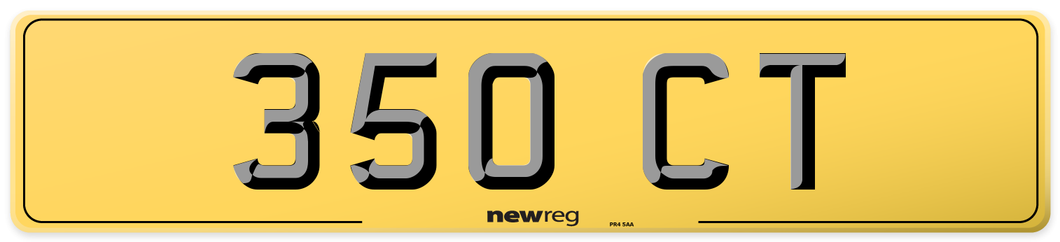 350 CT Rear Number Plate