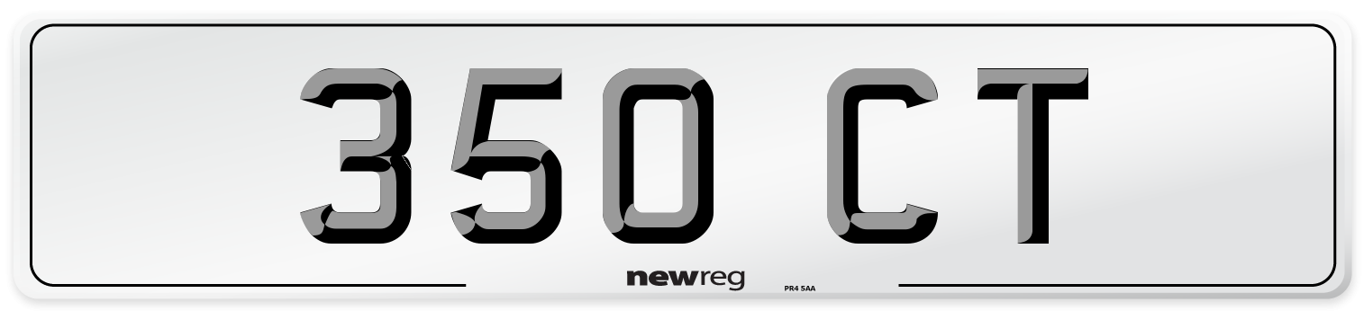 350 CT Front Number Plate