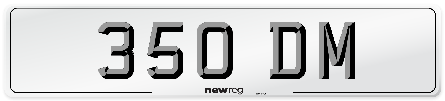 350 DM Front Number Plate