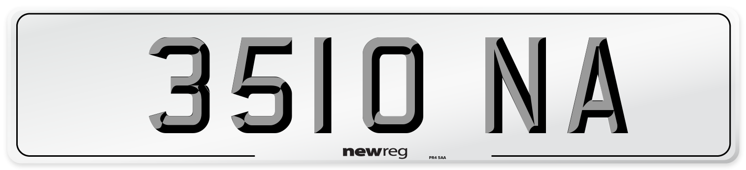 3510 NA Front Number Plate