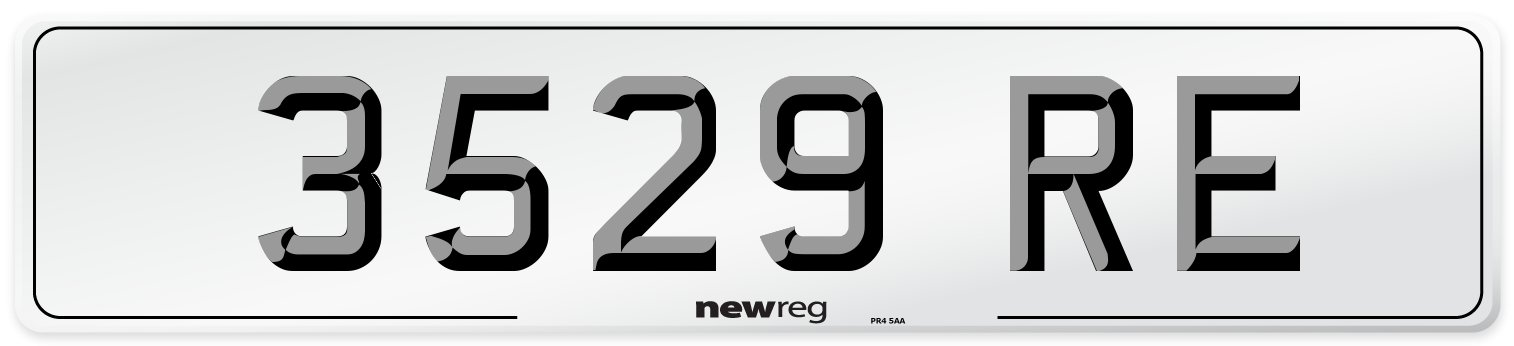 3529 RE Front Number Plate