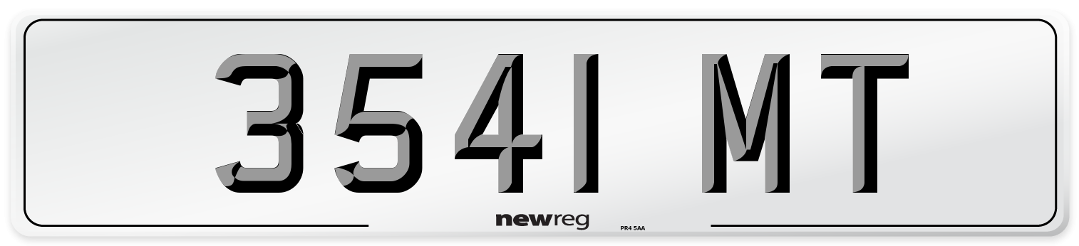 3541 MT Front Number Plate