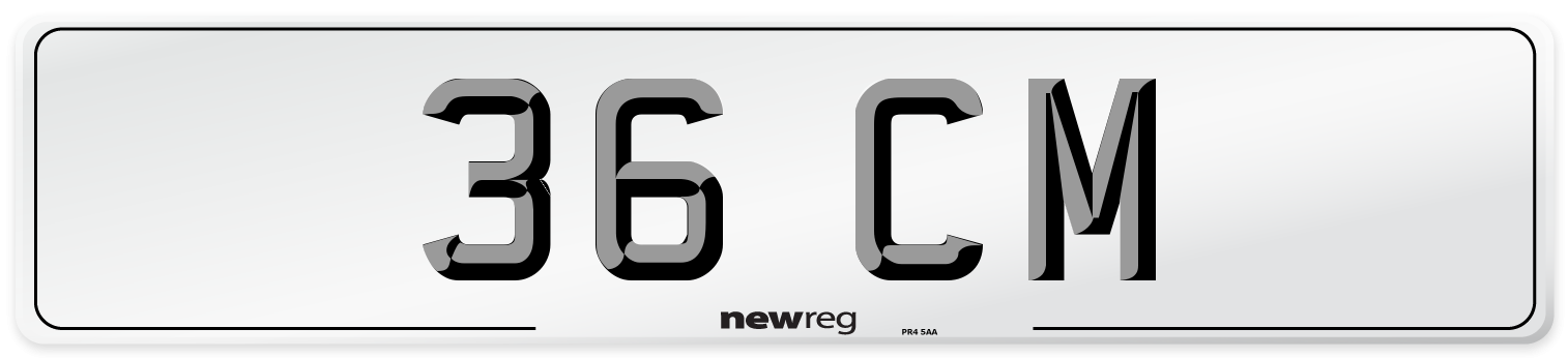36 CM Front Number Plate