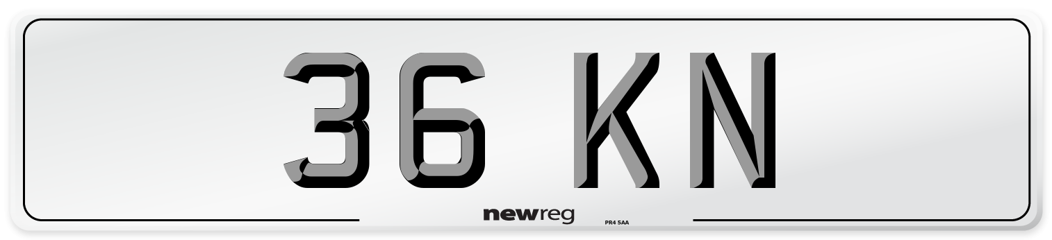 36 KN Front Number Plate