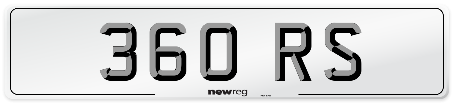 360 RS Front Number Plate